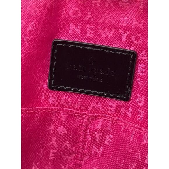 Kate Spade Penn Valley Sophie Tote Large Black Cream Patent PVC Top Handle Bag - Picture 9 of 11